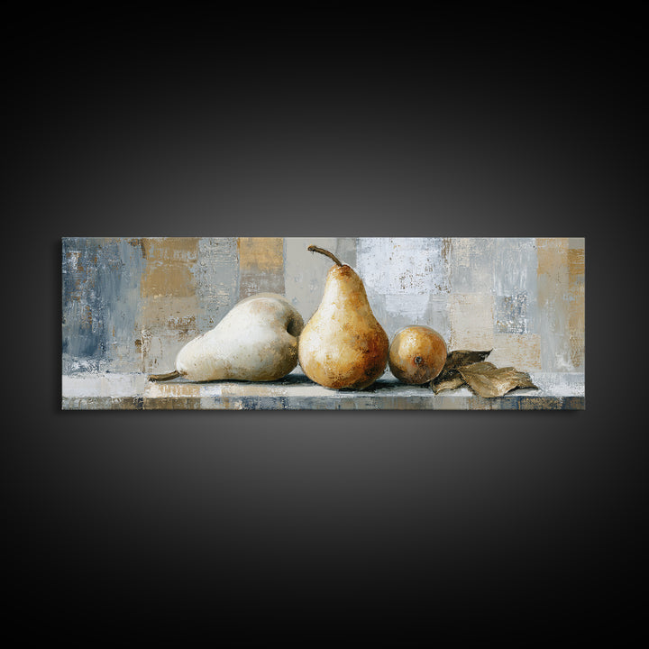 Classic Pear Still Life for Cozy Hospitality Canvas Print, Guest Bedroom Art, Bedroom Prints, Bedroom Decor, Fine Art, Guest, GBA-3x1-36