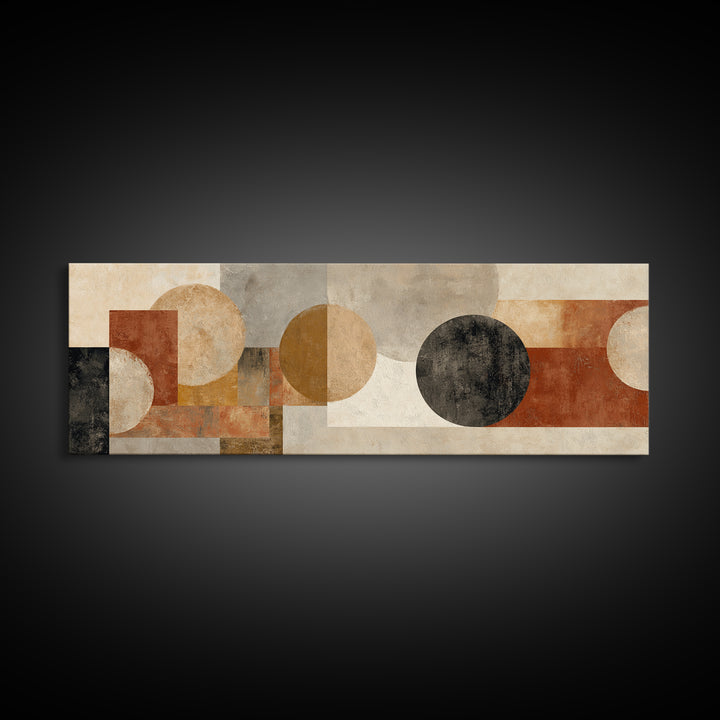 Warm Terracotta Shapes Canvas Print, Guest Bedroom Art, Printable Wall Art, Bedroom Decor, Fine Art, Guest, Bedroom Wall Decor, GBA-3x1-38