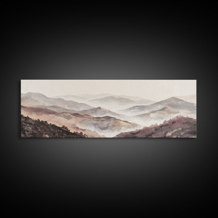Gentle Rain over Distant Hills Canvas Print, Guest Bedroom Art, Gallery Decor, Bedroom Decor, Fine Art, Guest, Contemporary Art, GBA-3x1-40