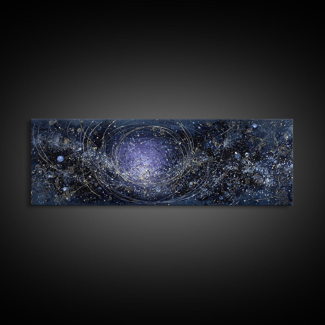 Minimal Moon and Stars Composition Framed Canvas Print, Guest Bedroom Art, Textured Painting, Bedroom Decor, Fine Art, Guest, GBA-3x1-56