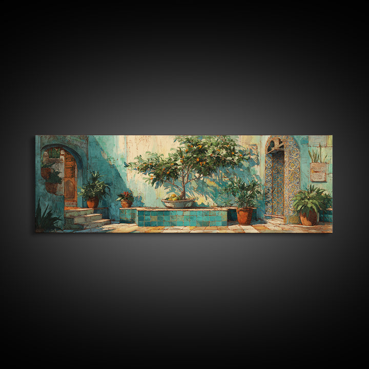 Olive Branch Still Life Framed Canvas Print, Guest Bedroom Art, Cat Wall Art, Bedroom Decor, Watercolor Art, Guest, GBA-3x1-57
