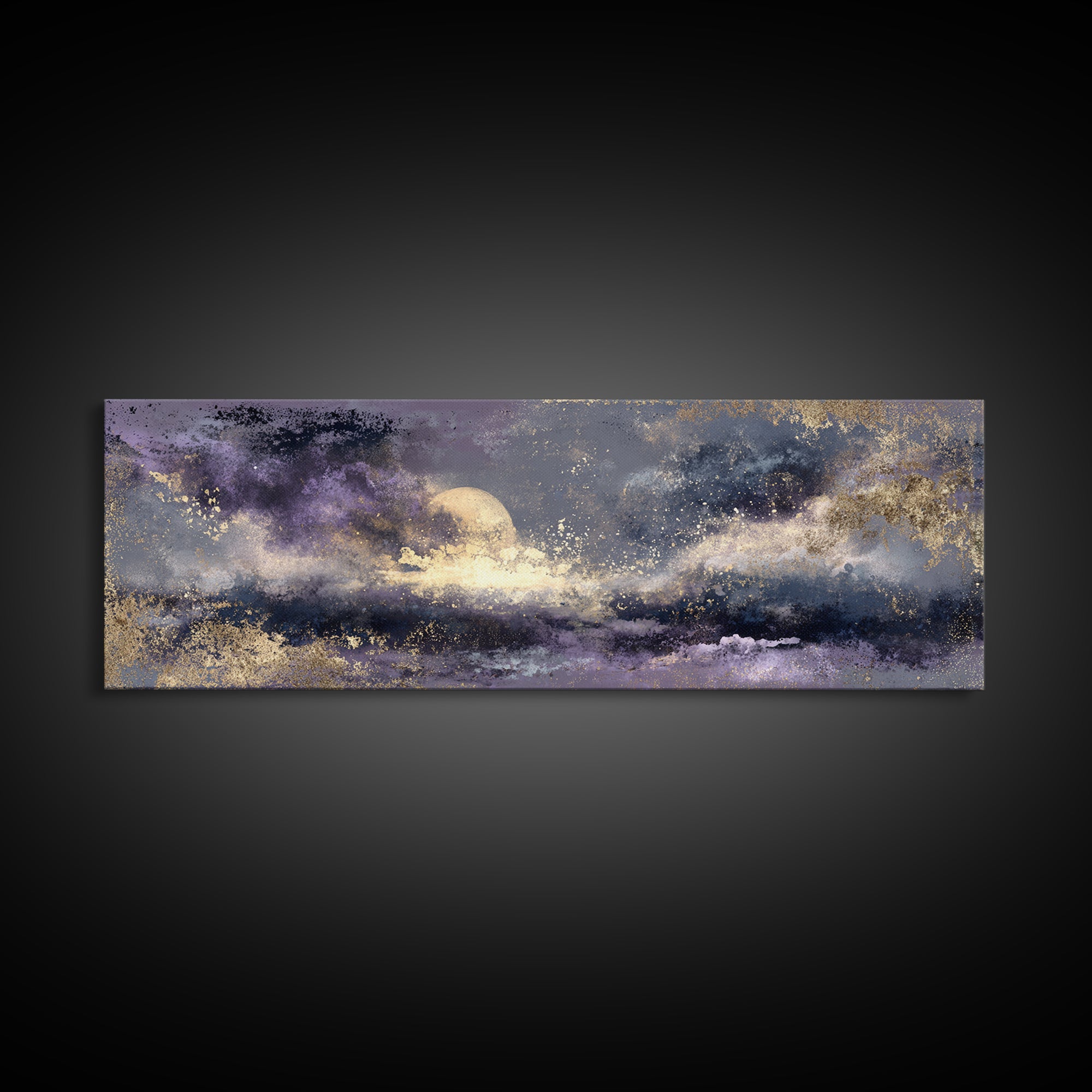 Minimal Moon and Stars Composition Canvas Print, Guest Bedroom Art, Poster, Bedroom Decor, Fine Art, Guest, Farmhouse Decor, GBA-3x1-80