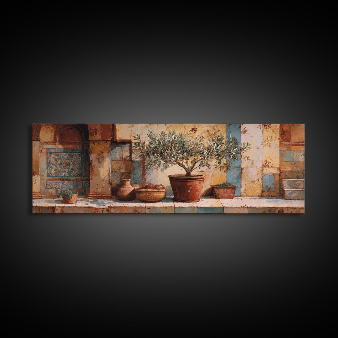 Olive Branch Still Life Framed Canvas Print, Guest Bedroom Art, Framed Wall Art, Bedroom Decor, Guest, Farmhouse Wall Decor, GBA-3x1-9