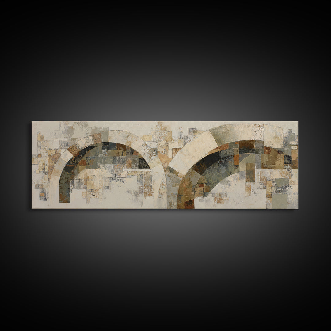 Warm Abstract Arches Canvas Print, Guest Bedroom Art, Room Decor, Bedroom Decor, Abstract Art, Guest, Printable Wall Art, GBA-3x1-91