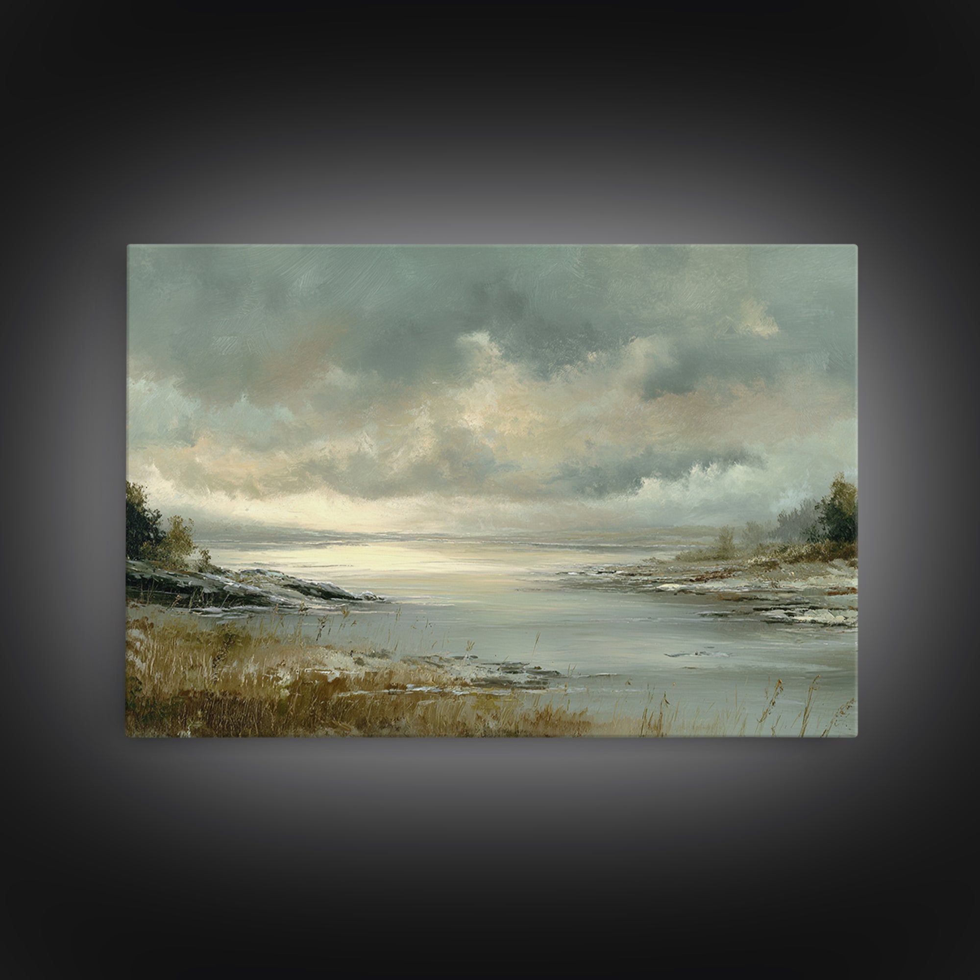 Romantic Cloudscape in Blush and Ivory Framed Canvas Print, Guest Bedroom Art, Wall Art Prints, Bedroom Decor, Fine Art, Guest, GBA-3x2-15