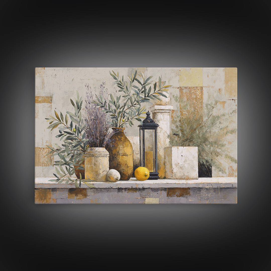 Olive Branch Still Life Canvas Print, Guest Bedroom Art, Set of 3 Wall Art, Bedroom Decor, Fine Art, Guest, Bedroom Prints, GBA-3x2-21