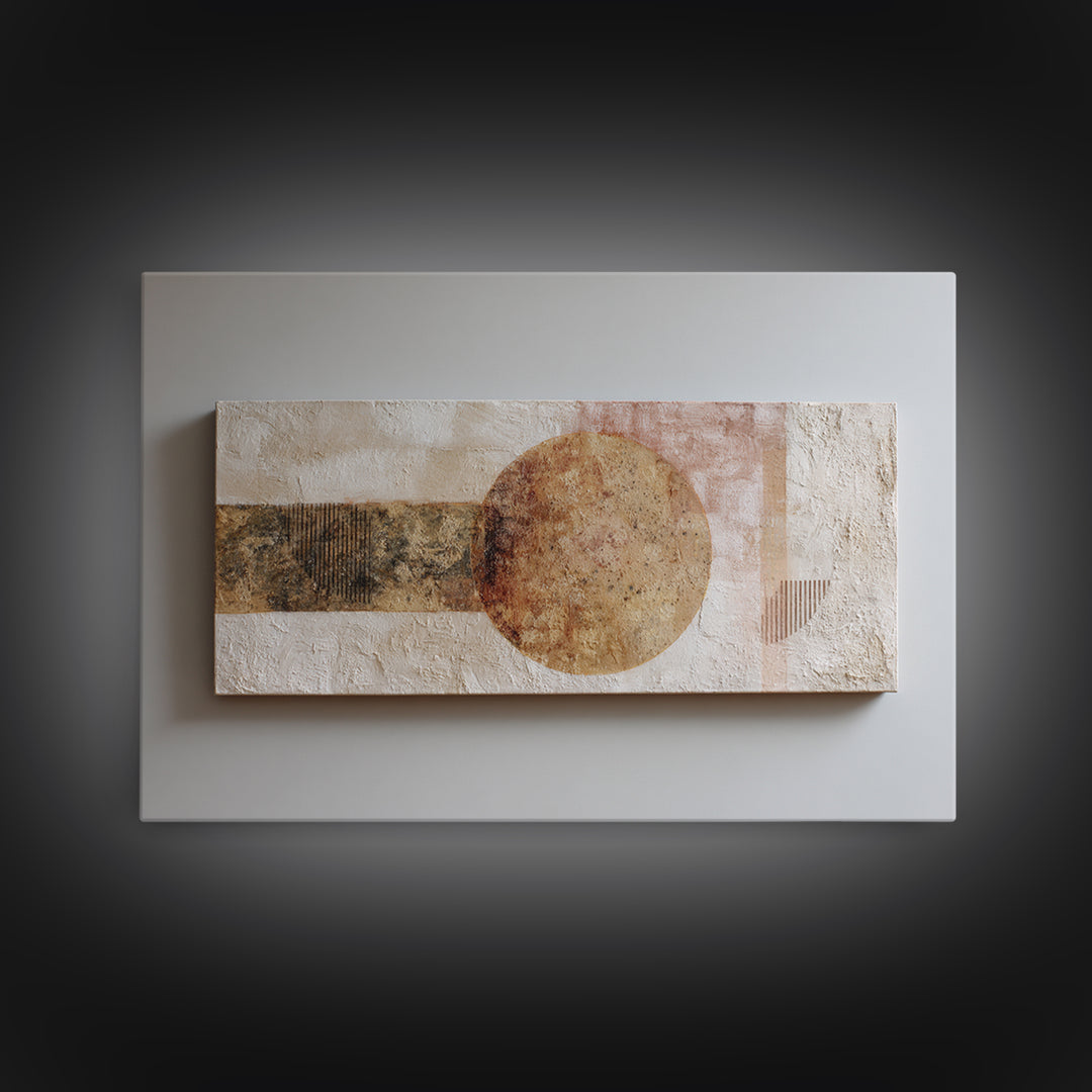 Warm Terracotta Shapes Canvas Print, Guest Bedroom Art, Framed Wall Art, Bedroom Decor, Abstract Art, Guest, GBA-3x2-26