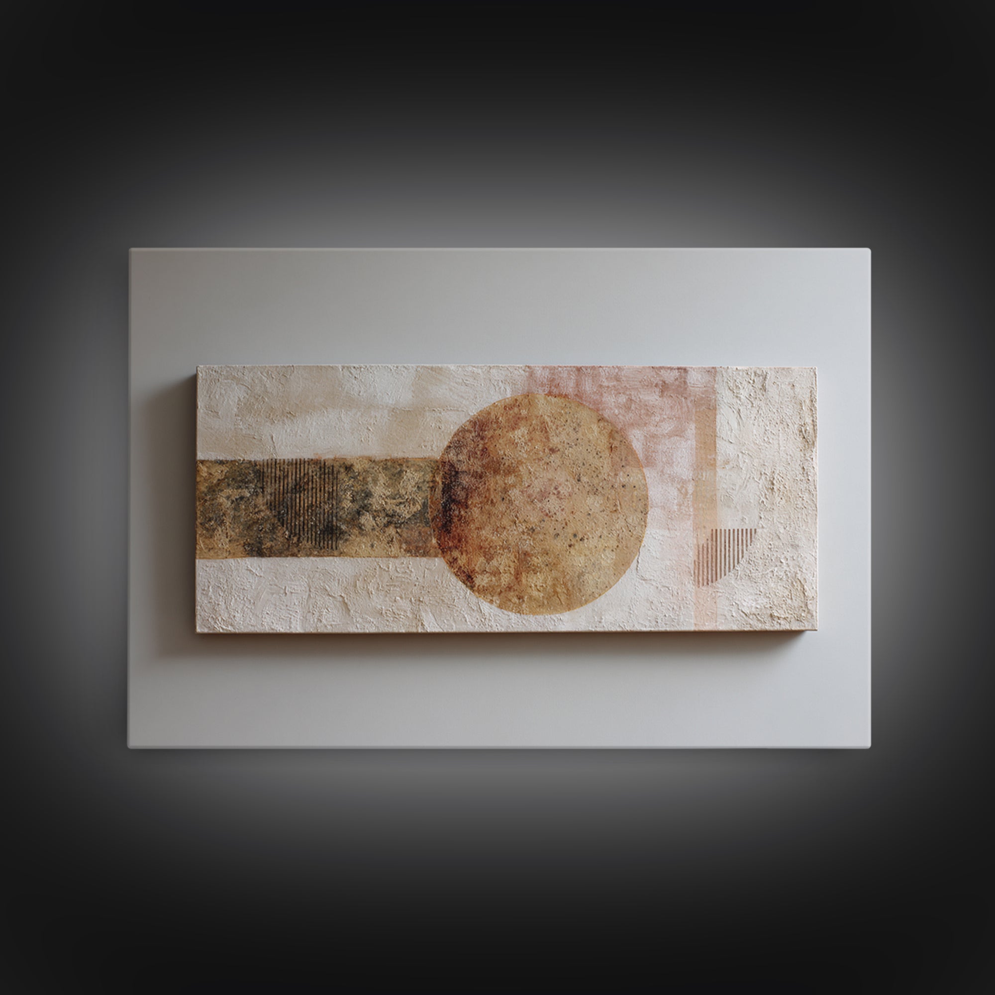 Warm Terracotta Shapes Canvas Print, Guest Bedroom Art, Framed Wall Art, Bedroom Decor, Abstract Art, Guest, GBA-3x2-26