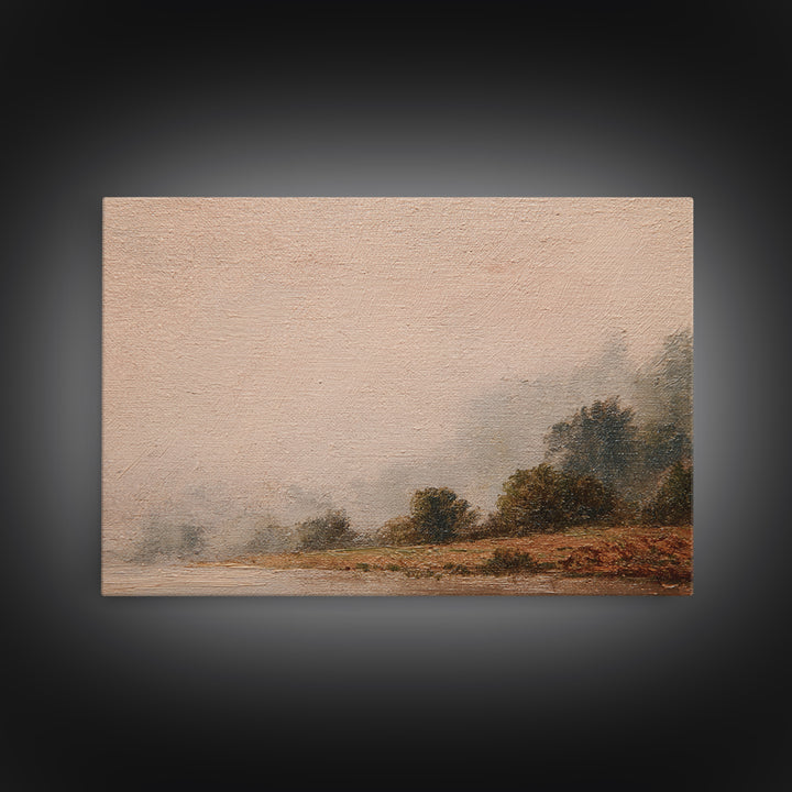 Gentle Rain over Distant Hills Framed Canvas Print, Guest Bedroom Art, Bedroom Decor, Fine Art, Guest, Above Bed Decor, GBA-3x2-28