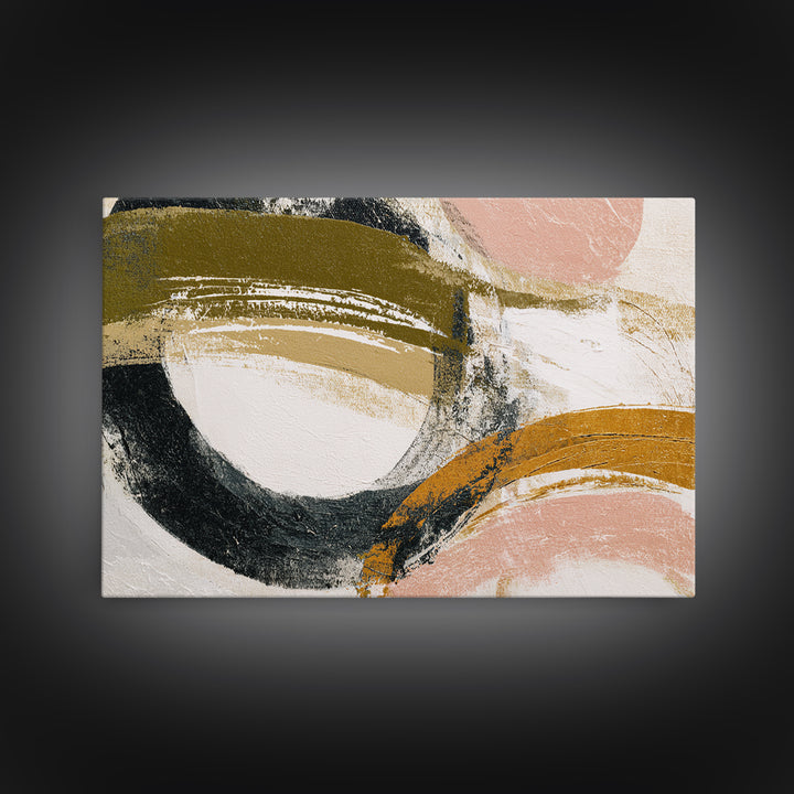 Warm Abstract Arches Framed Canvas Print, Guest Bedroom Art, Funky Wall Art, Bedroom Decor, Abstract Art, Guest, GBA-3x2-31