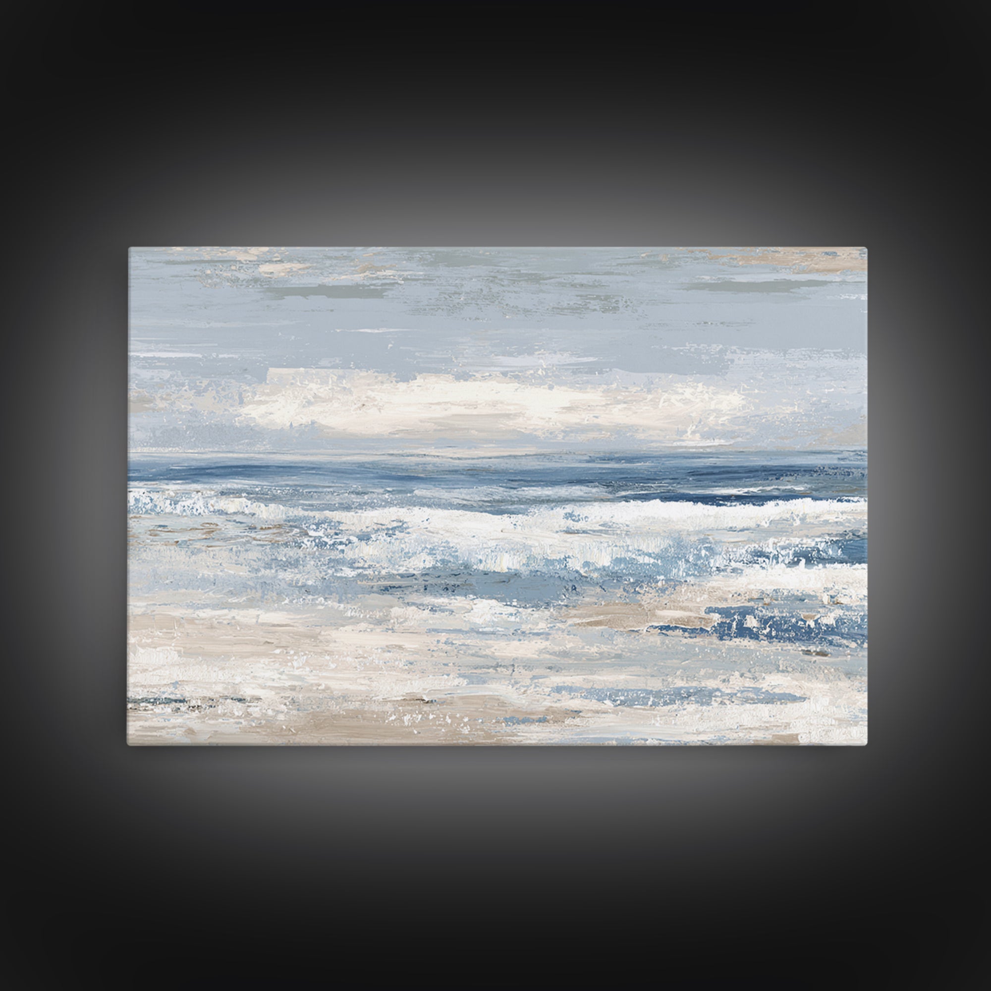 Coastal Dunes in Pale Blue and Sand Canvas Print, Guest Bedroom Art, Bedroom Wall Decor, Bedroom Decor, Fine Art, Guest, GBA-3x2-33