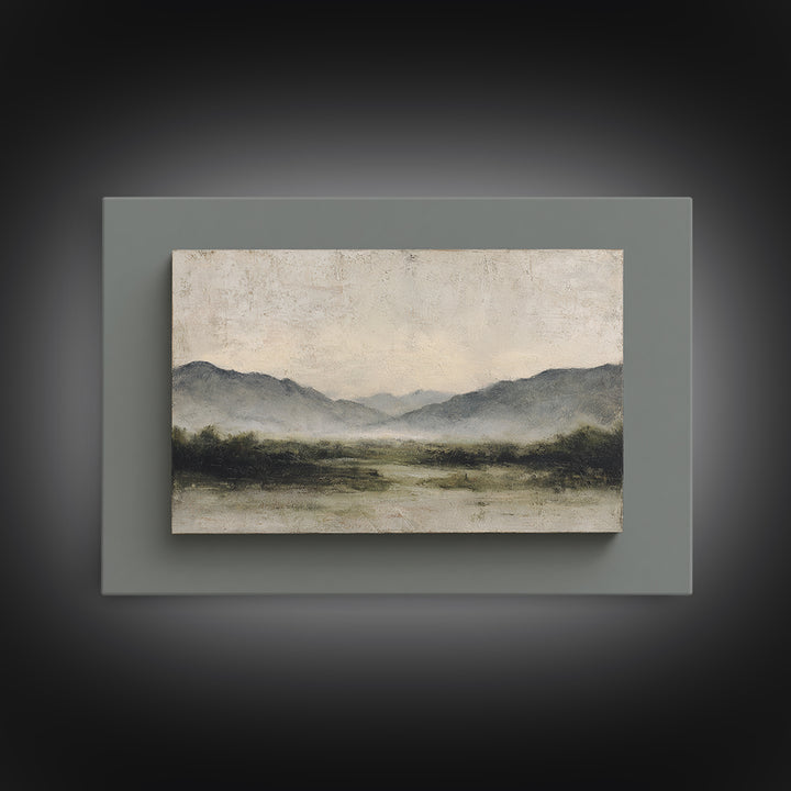 Gentle Rain over Distant Hills Canvas Print, Guest Bedroom Art, Prints, Bedroom Decor, Oil Painting, Guest 504, GBA-3x2-4