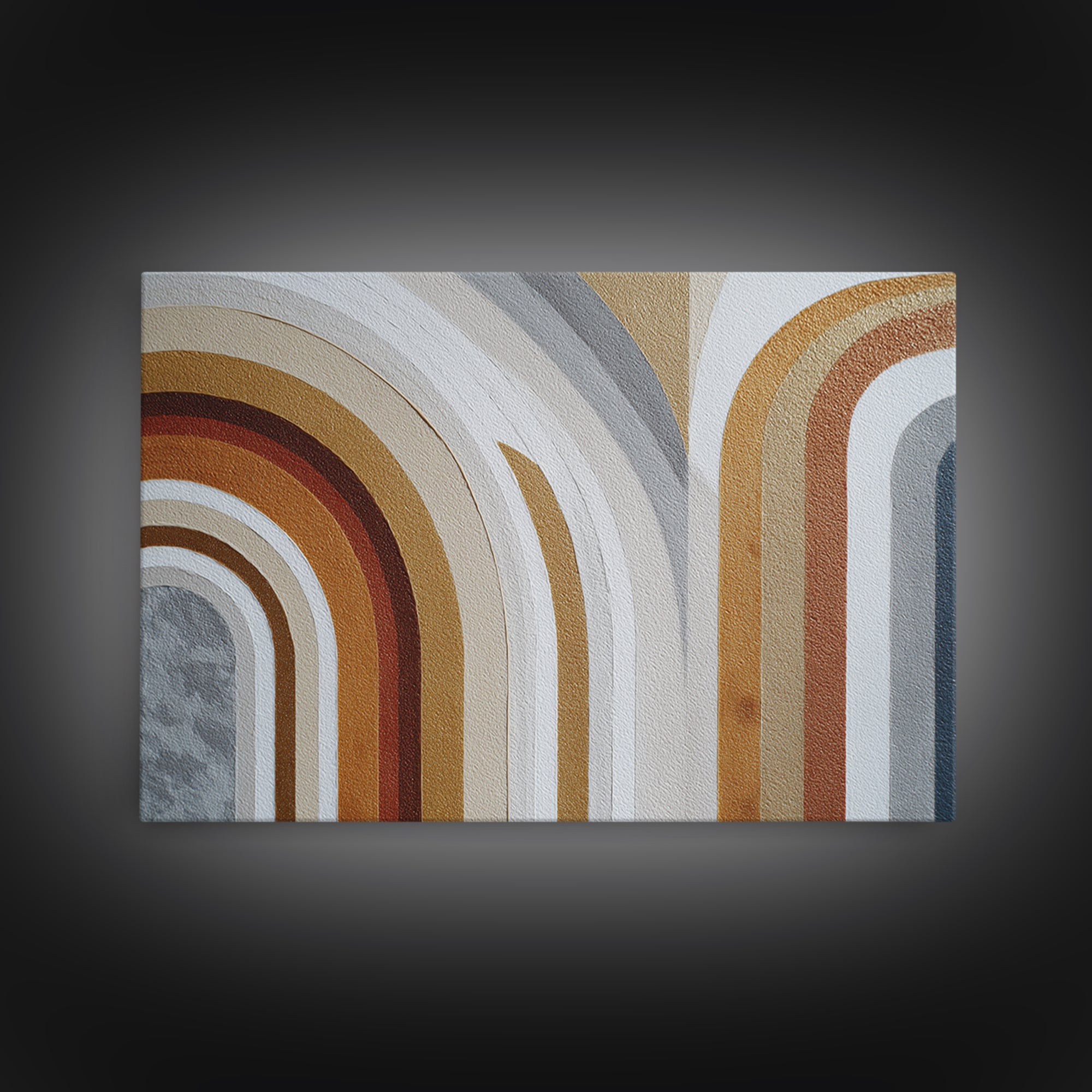 Warm Abstract Arches Framed Canvas Print, Guest Bedroom Art, Wall Decor, Bedroom Decor, Abstract Art, Guest, Living Room Decor, GBA-3x2-55