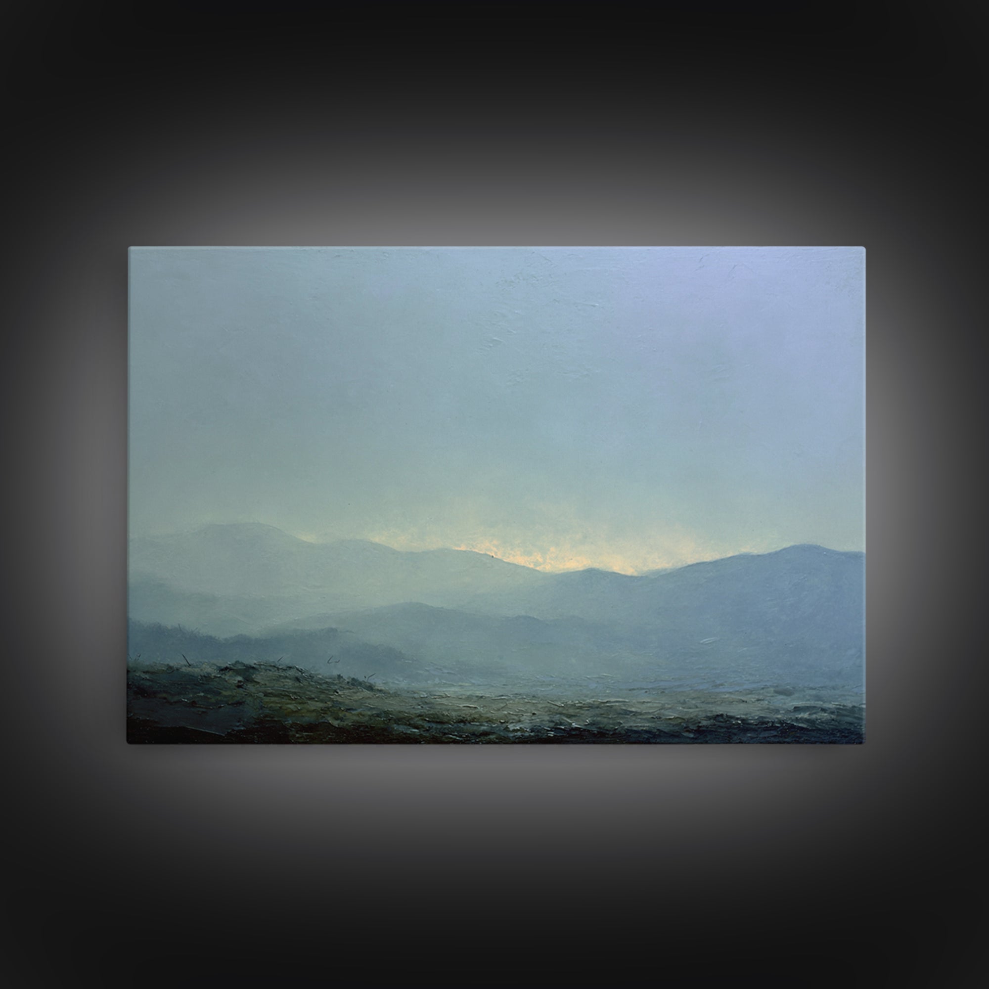Soft Mountain Horizon Framed Canvas Print, Guest Bedroom Art, Art Print, Bedroom Decor, Fine Art, Guest, Home, GBA-3x2-59