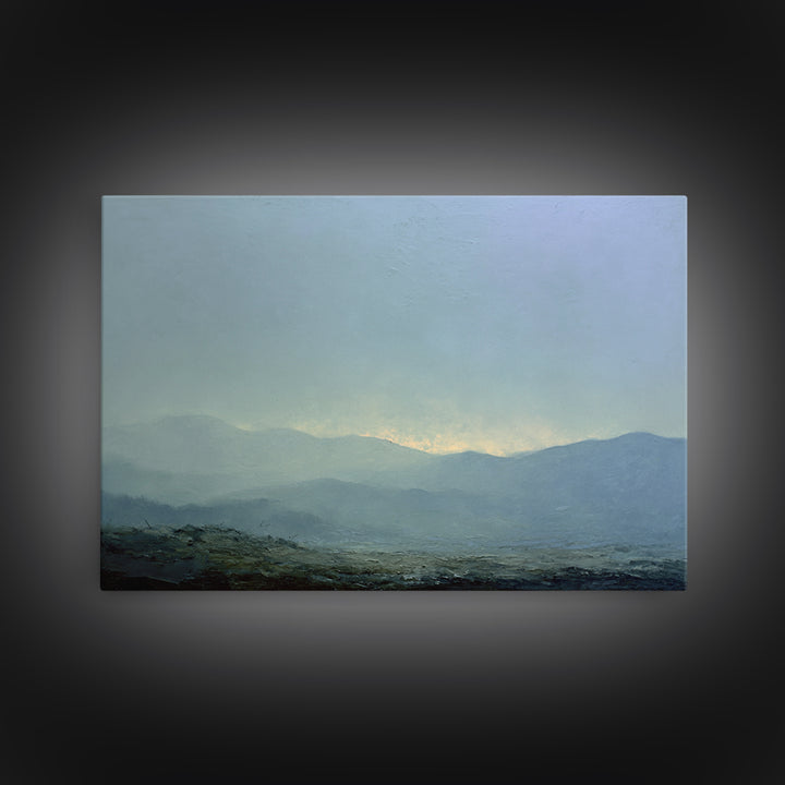 Soft Mountain Horizon Framed Canvas Print, Guest Bedroom Art, Art Print, Bedroom Decor, Fine Art, Guest, Home, GBA-3x2-59