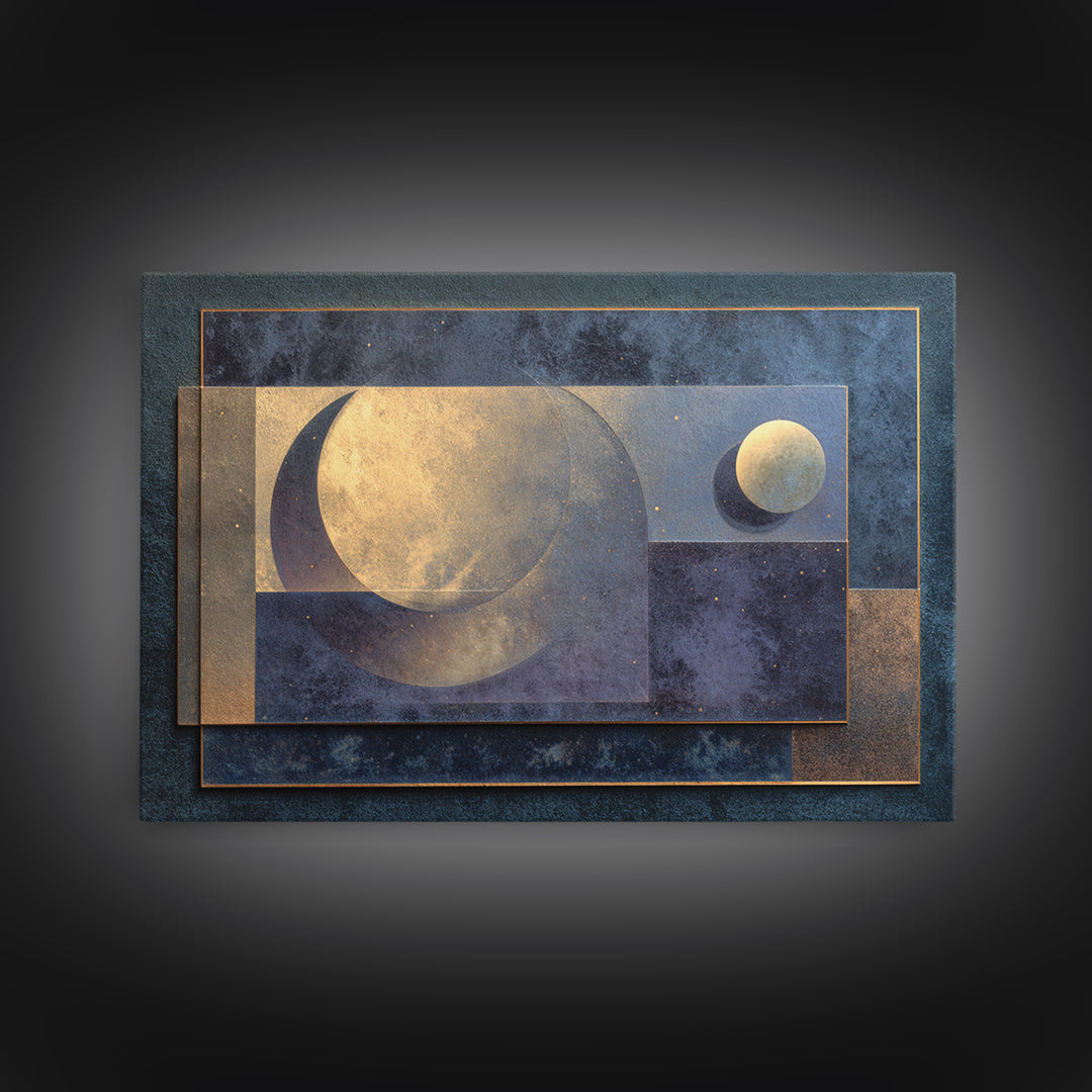 Minimal Moon and Stars Composition Canvas Print, Guest Bedroom Art, Neutral Decor, Bedroom Decor, Fine Art, Guest, Wall Art, GBA-3x2-68