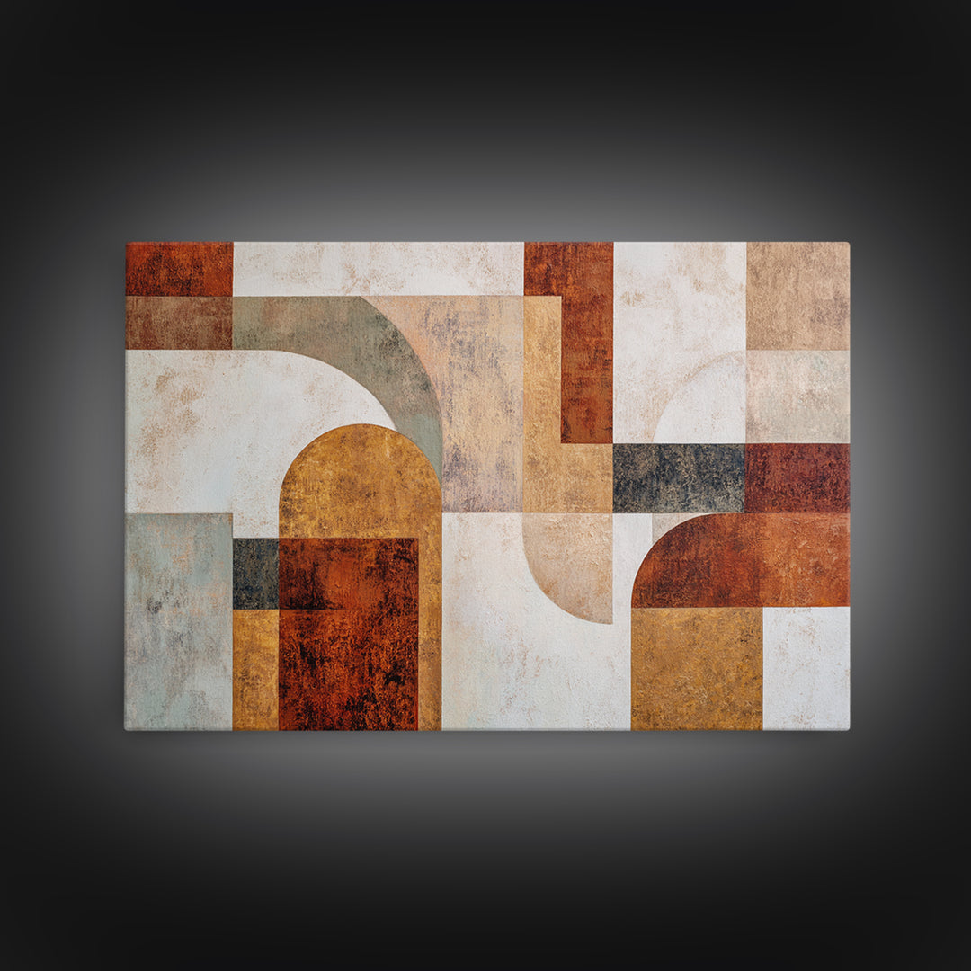 Warm Abstract Arches Framed Canvas Print, Guest Bedroom Art, Home Decor, Bedroom Decor, Fine Art, Guest, Printable Art, GBA-3x2-7