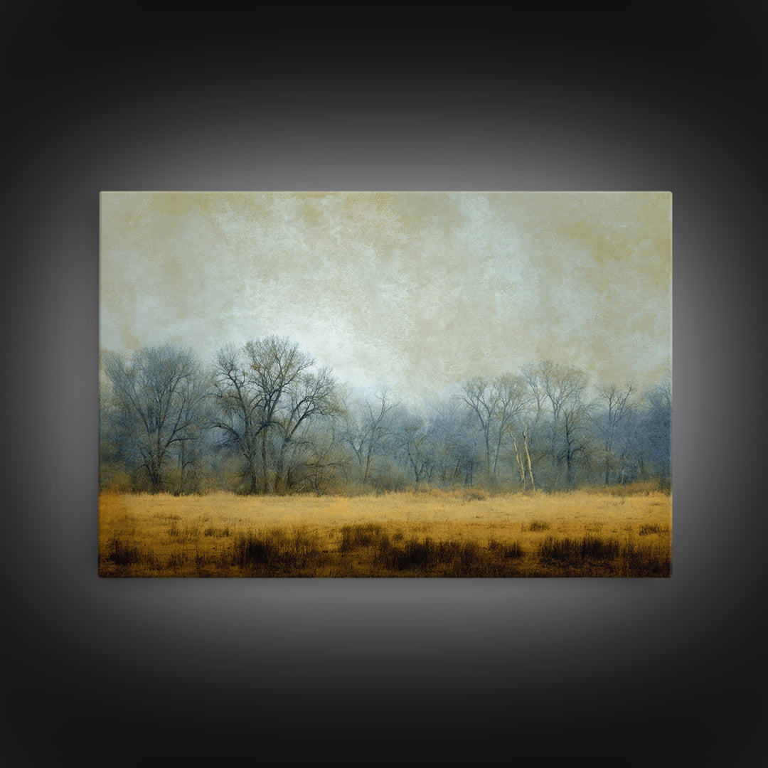 Monochrome Forest Silhouette Canvas Print, Guest Bedroom Art, Farmhouse Wall Art, Bedroom Decor, Fine Art, Guest, GBA-3x2-89