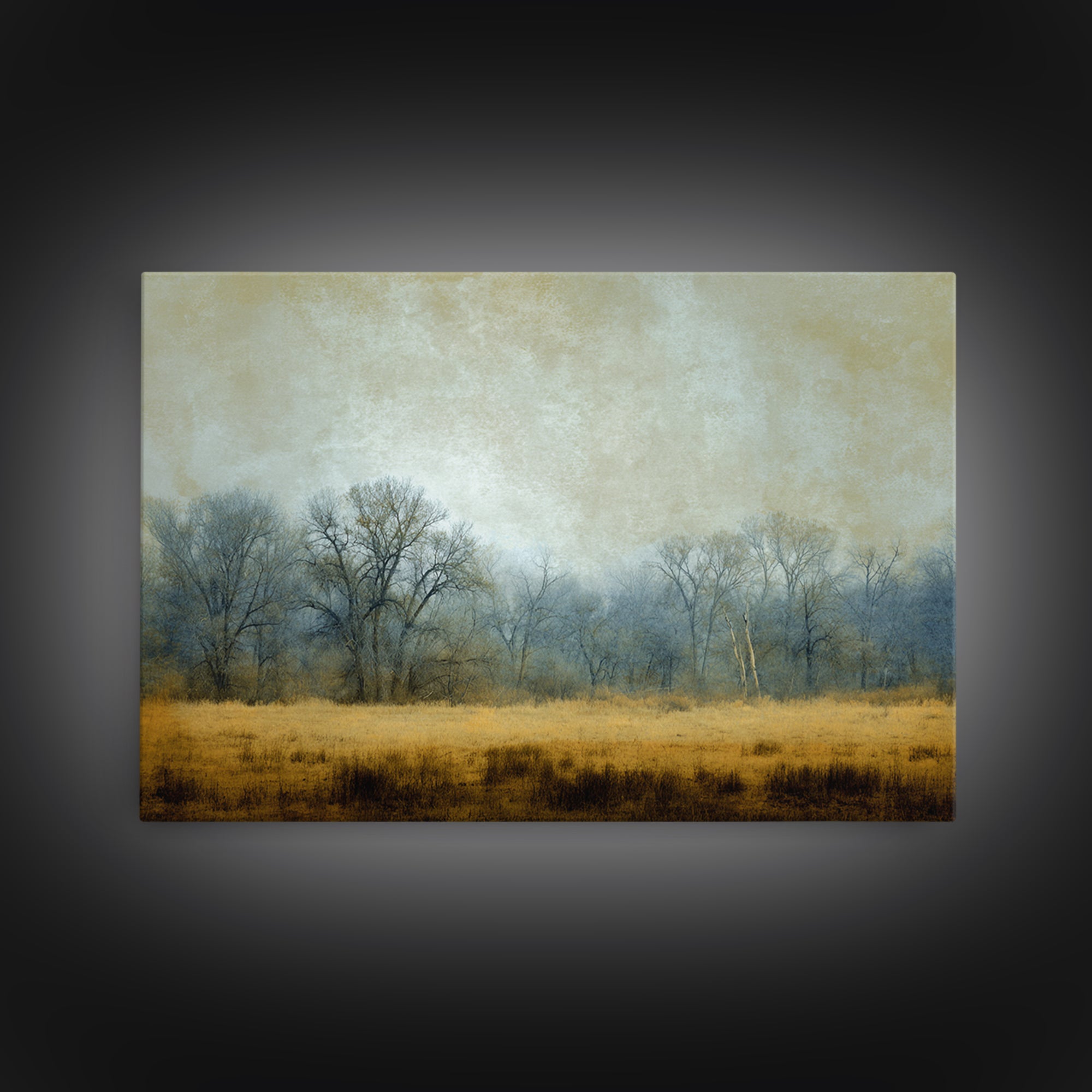 Monochrome Forest Silhouette Canvas Print, Guest Bedroom Art, Farmhouse Wall Art, Bedroom Decor, Fine Art, Guest, GBA-3x2-89