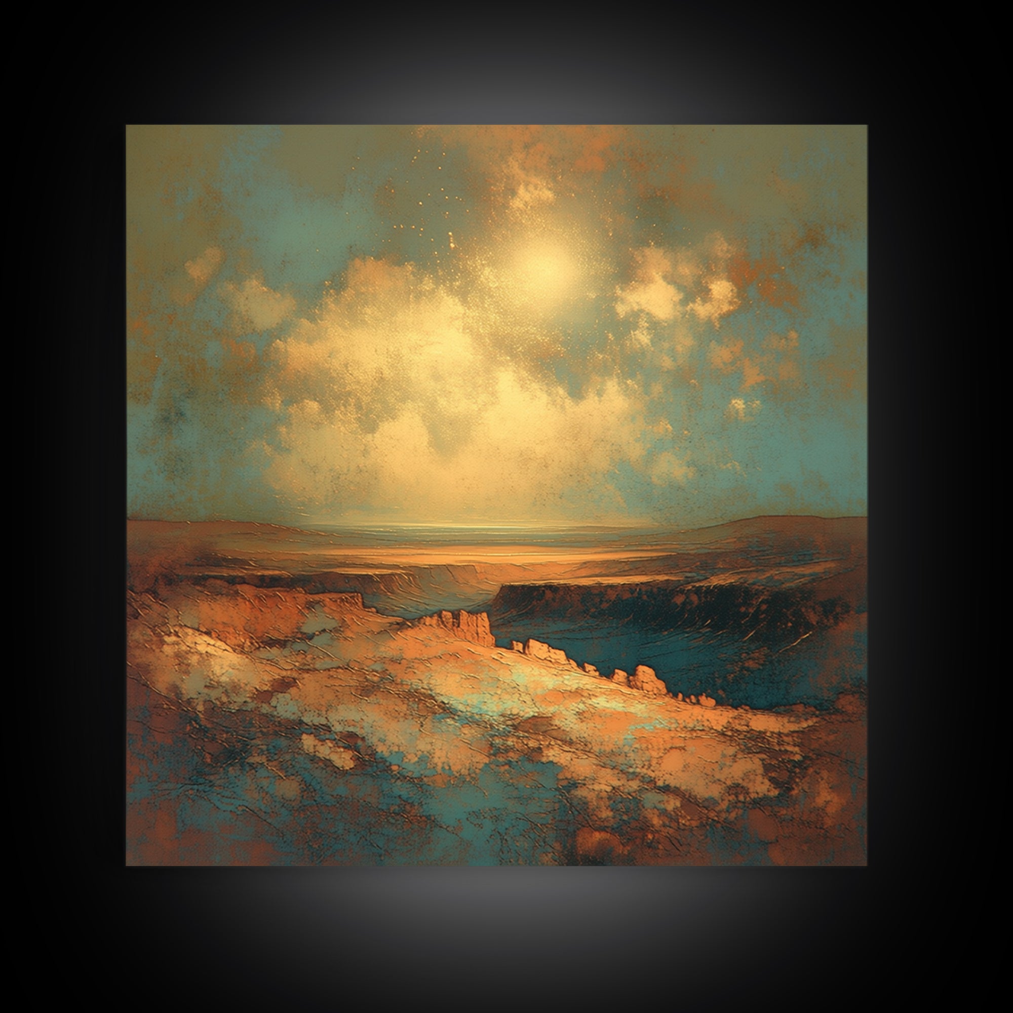Serene Desert Horizon Canvas Print, General Fine Art, Gallery Decor, Living Room Decor, Fine Art, Wall Art, Home Decor, GEN-1x1-17