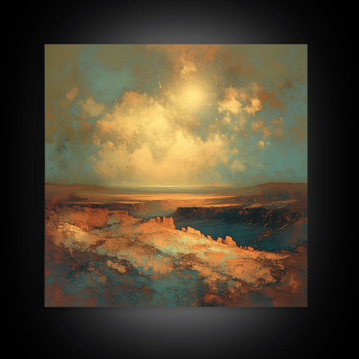 Serene Desert Horizon Canvas Print, General Fine Art, Gallery Decor, Living Room Decor, Fine Art, Wall Art, Home Decor, GEN-1x1-17