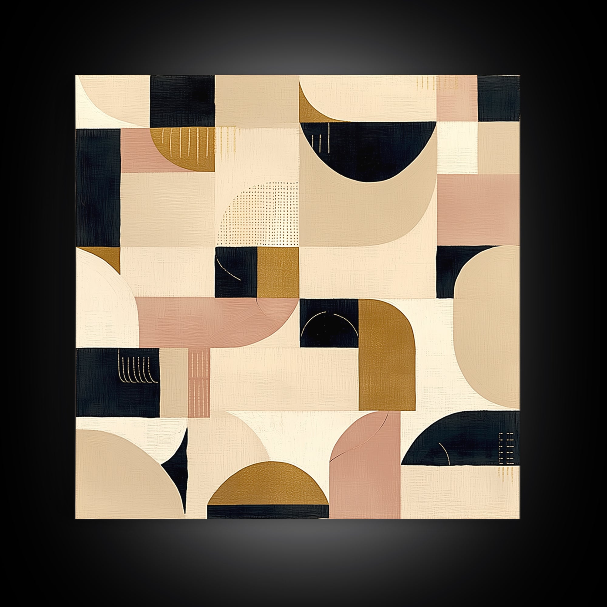 Earthy Plaster Texture Abstract Framed Canvas Print, General Fine Art, Large Wall Art, Living Room Decor, Abstract Art, GEN-1x1-39