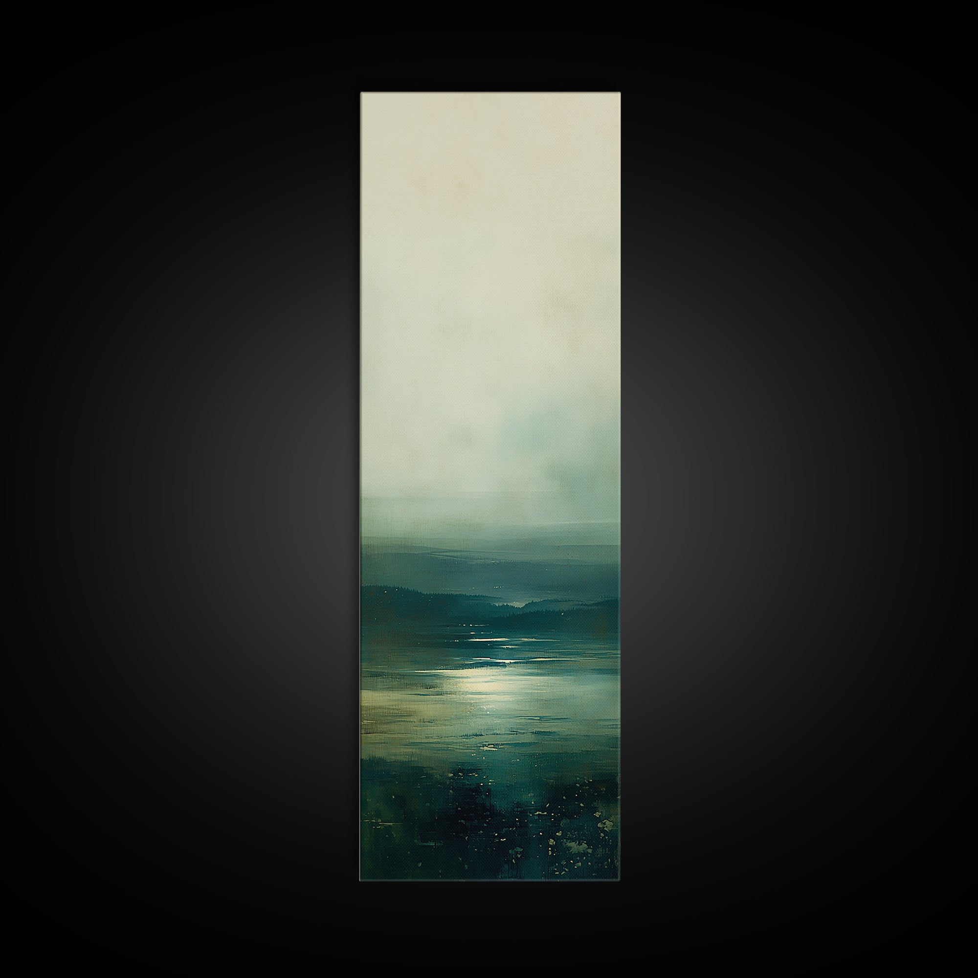 Quiet Abstract Landscape Canvas Print, General Fine Art, Minimalist Decor, Living Room Decor, Oil Painting, Art Print, GEN-1x3-13