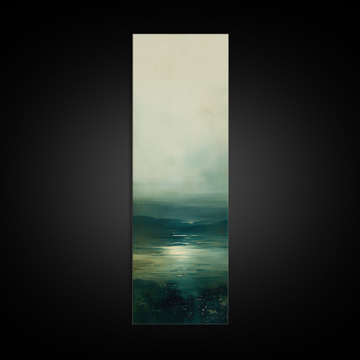 Quiet Abstract Landscape Canvas Print, General Fine Art, Minimalist Decor, Living Room Decor, Oil Painting, Art Print, GEN-1x3-13