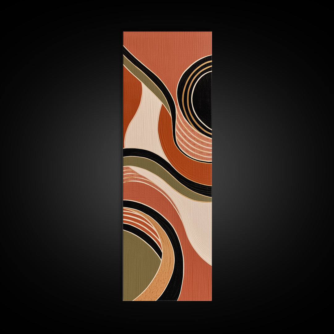 Warm Terracotta Abstract Canvas Print, General Fine Art, Neutral Decor, Living Room Decor, Fine Art, Home Decor, GEN-1x3-18