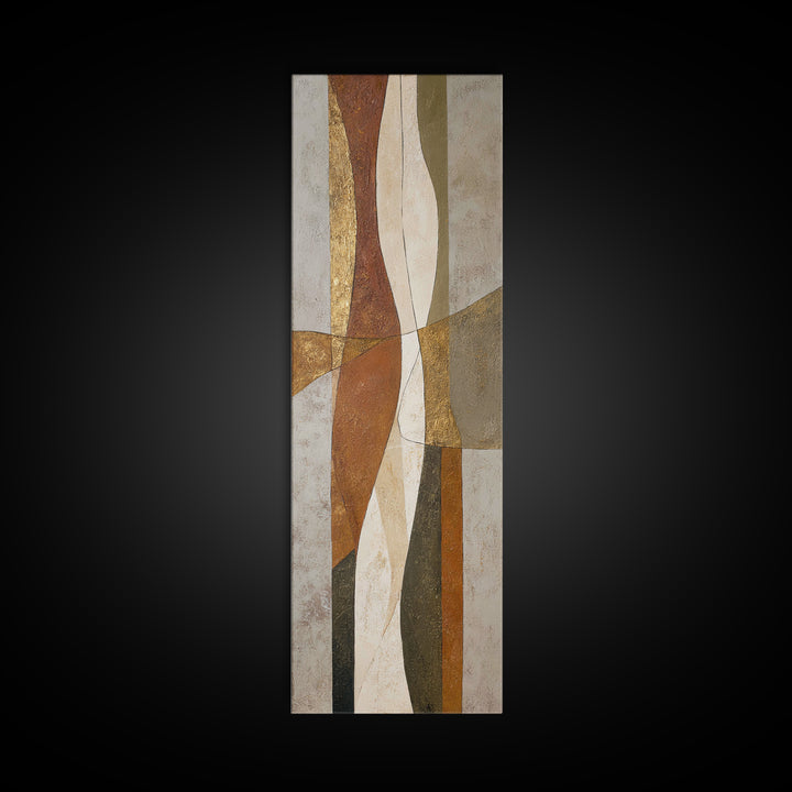 Earthy Plaster Texture Abstract Framed Canvas Print, General Fine Art, Print, Living Room Decor, Abstract Art, GEN-1x3-3