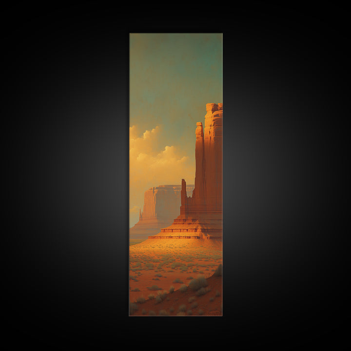Serene Desert Horizon Canvas Print, General Fine Art, Poster, Living Room Decor, Fine Art, Wall Art Prints, Mid Century Modern, GEN-1x3-77