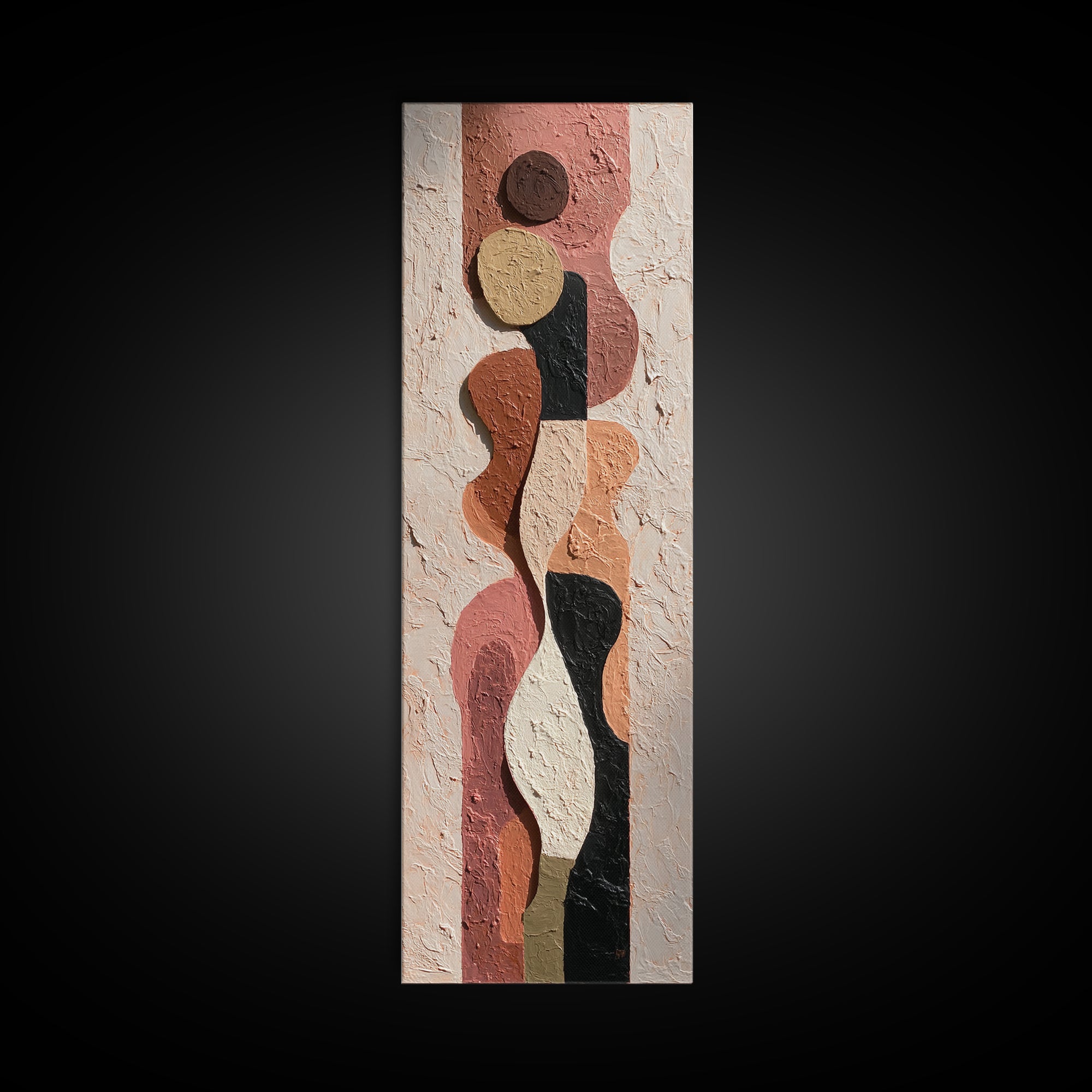 Warm Terracotta Abstract Canvas Print, General Fine Art, Wall Art, Living Room Decor, Abstract Art, Printable, GEN-1x3-90