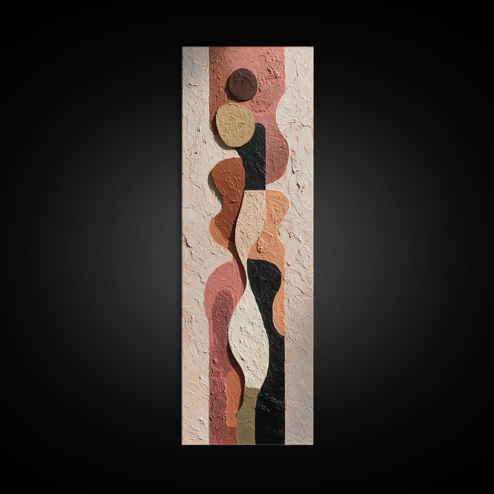 Warm Terracotta Abstract Canvas Print, General Fine Art, Wall Art, Living Room Decor, Abstract Art, Printable, GEN-1x3-90