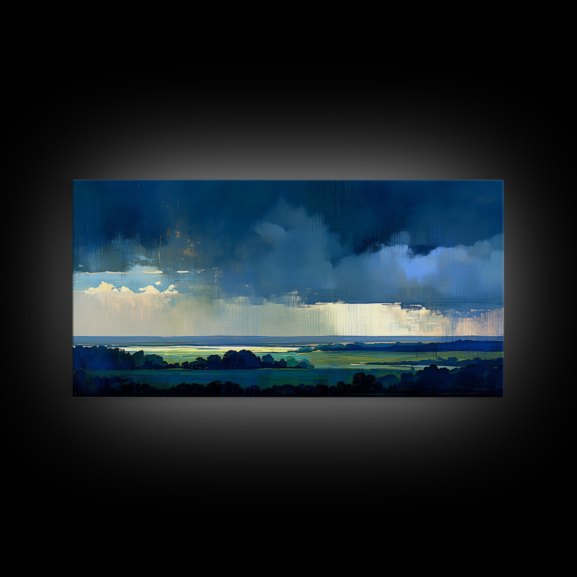 Quiet Abstract Landscape Canvas Print, General Fine Art, Decor, Living Room Decor, Fine Art, Digital Wall Art, GEN-2x1-21