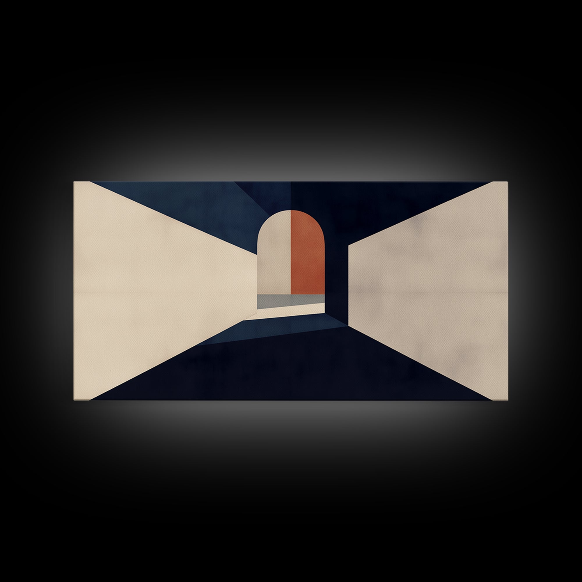 Monochrome Architectural Arch Composition Canvas Print, General Fine Art, Wall Art, Living Room Decor, Oil Painting, GEN-2x1-32