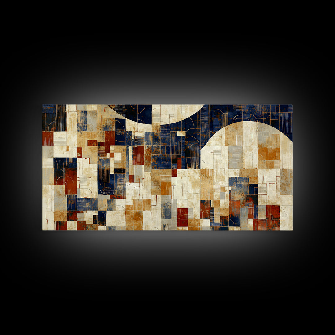 Earthy Plaster Texture Abstract Framed Canvas Print, General Fine Art, Wall Art, Living Room Decor, Abstract Art, GEN-2x1-35