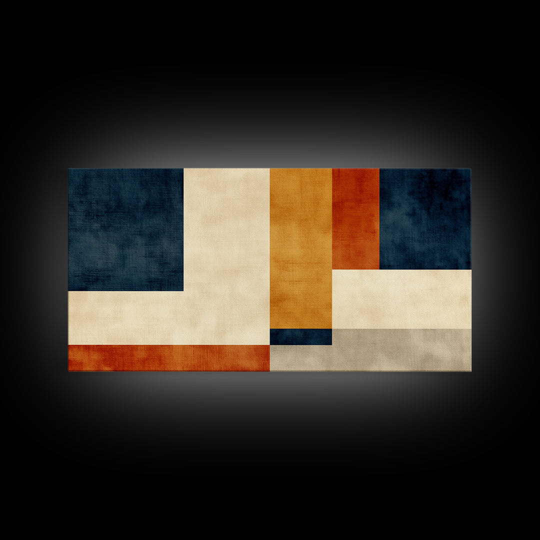 Modern Geometric Composition Canvas Print, General Fine Art, Art, Living Room Decor, Abstract Art, Mid Century Modern, GEN-2x1-54