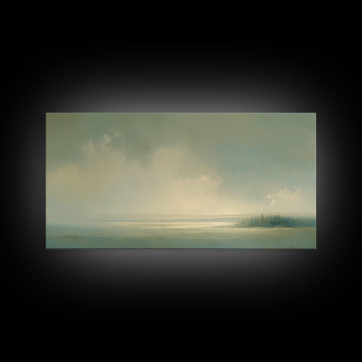 Quiet Abstract Landscape Canvas Print, General Fine Art, Oil Painting, Living Room Decor, Fine Art, Gallery Decor, GEN-2x1-69