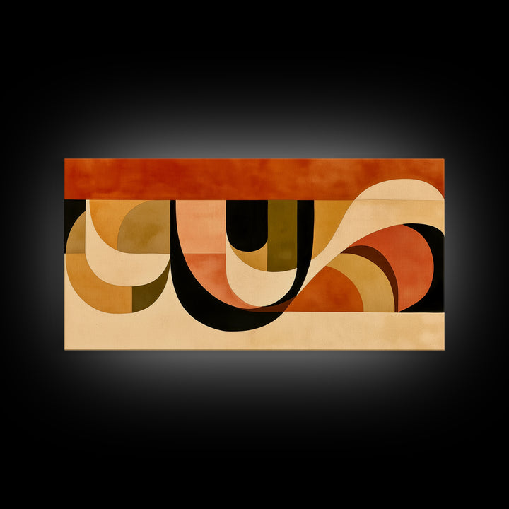 Warm Terracotta Abstract Canvas Print, General Fine Art, Print, Living Room Decor, Abstract Art, Art Deco, Wall Hanging, GEN-2x1-74