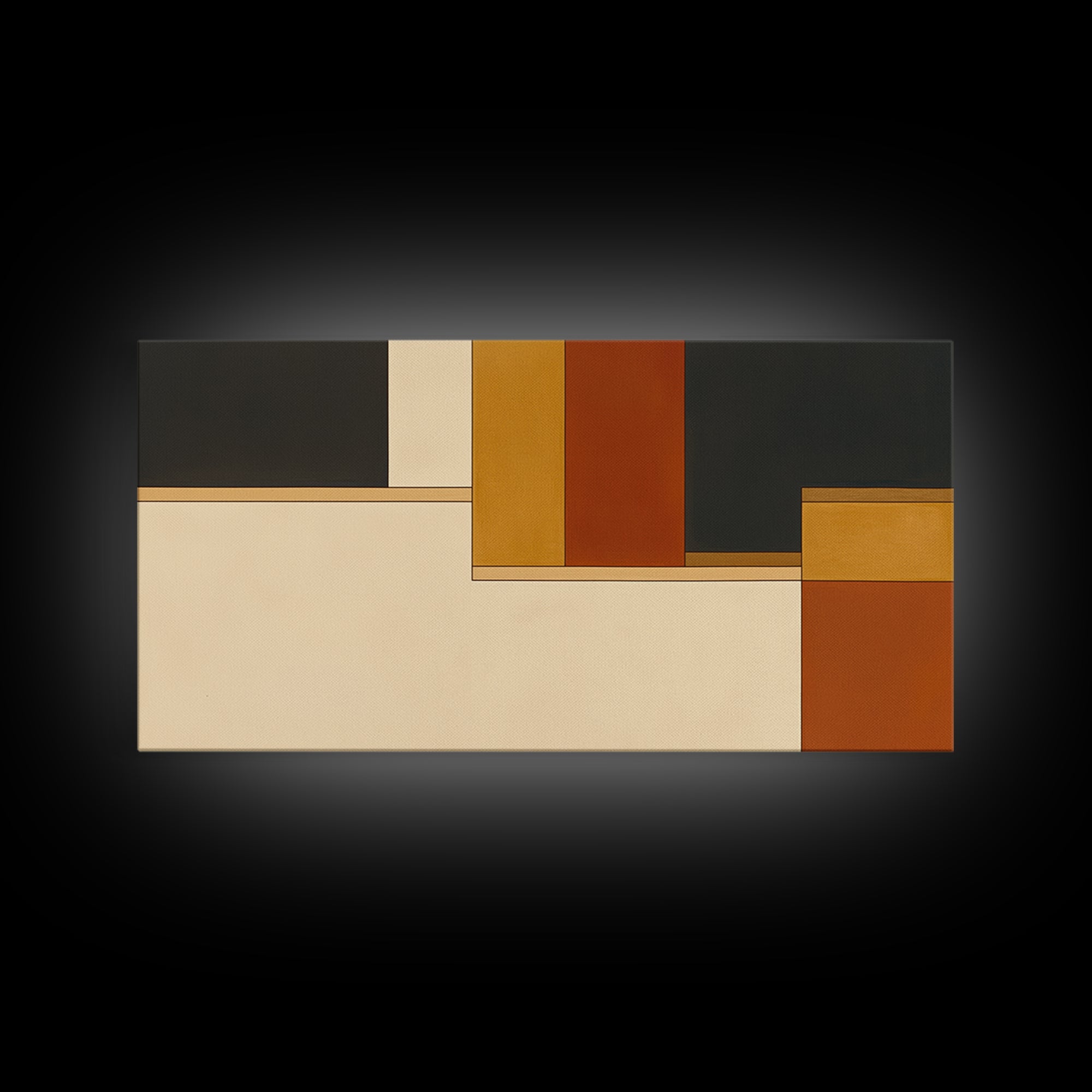 Modern Geometric Composition Canvas Print, General Fine Art, Art, Living Room Decor, Abstract Art, Mid Century Modern, GEN-2x1-78