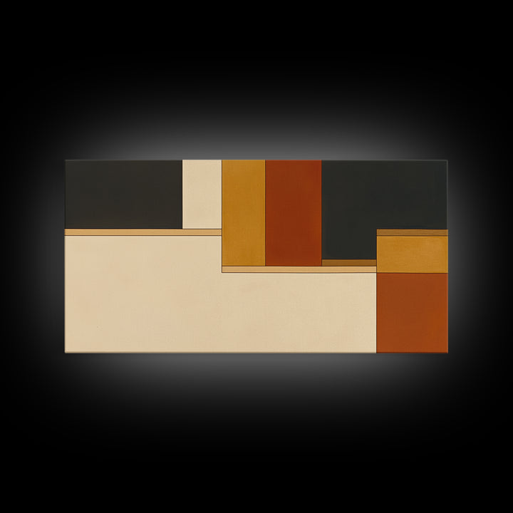 Modern Geometric Composition Canvas Print, General Fine Art, Art, Living Room Decor, Abstract Art, Mid Century Modern, GEN-2x1-78