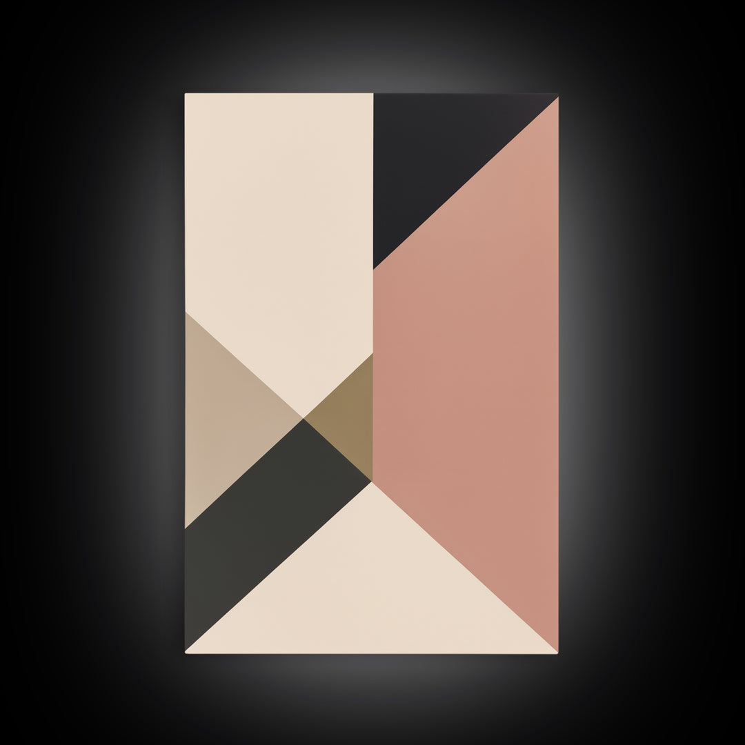 Modern Geometric Composition Framed Canvas Print, General Fine Art, Home Decor, Living Room Decor, Abstract Art, GEN-2x3-18