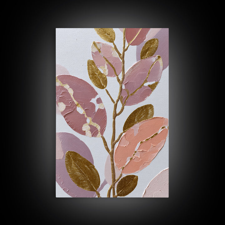 Botanical Silhouette Series Canvas Print, General Fine Art, Print, Living Room Decor, Watercolor Art, Art Deco, GEN-2x3-5