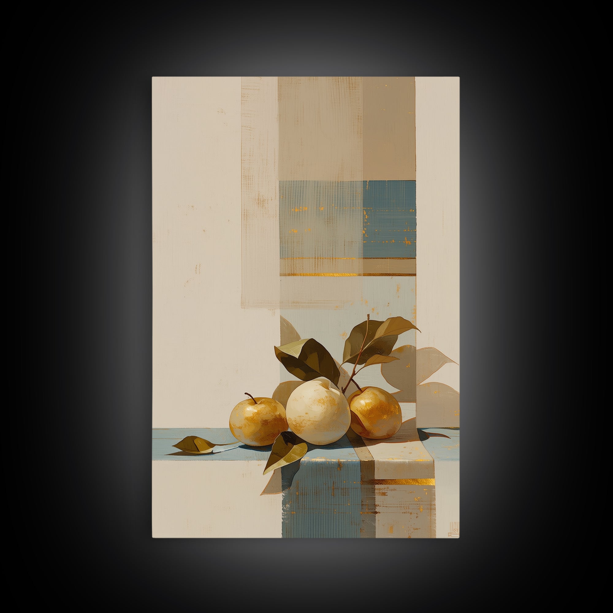 Simple Still Life of Fruit and Linen Canvas Print, General Fine Art, Decor, Living Room Decor, Fine Art, Digital Wall Art, GEN-2x3-72