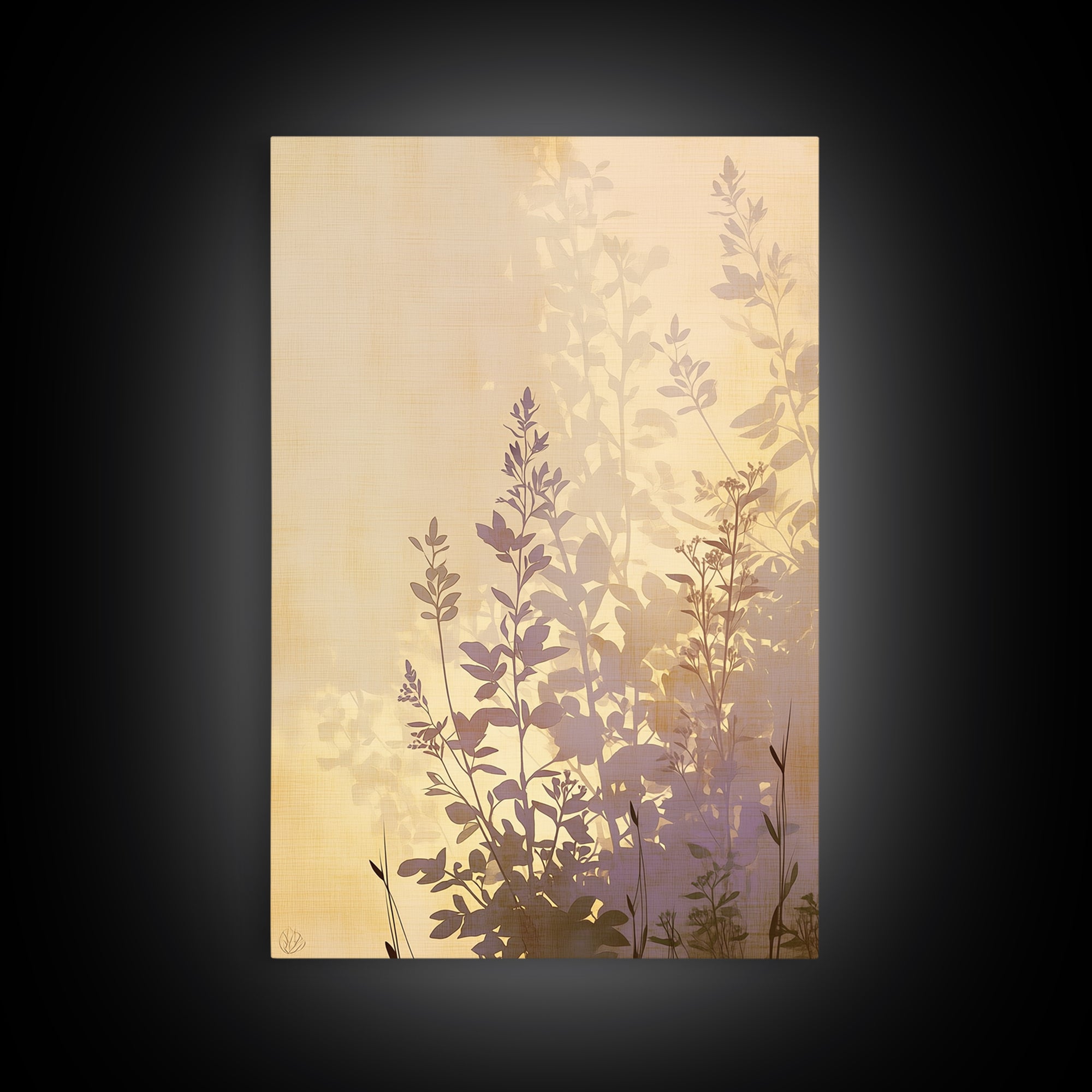 Botanical Silhouette Series Canvas Print, General Fine Art, Large Wall Art, Living Room Decor, Fine Art, Modern Decor, GEN-2x3-77