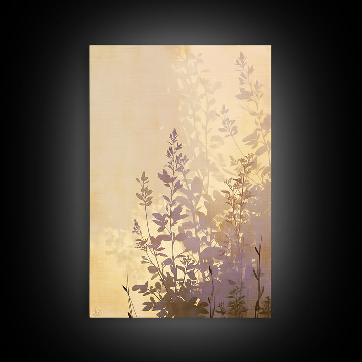 Botanical Silhouette Series Canvas Print, General Fine Art, Large Wall Art, Living Room Decor, Fine Art, Modern Decor, GEN-2x3-77