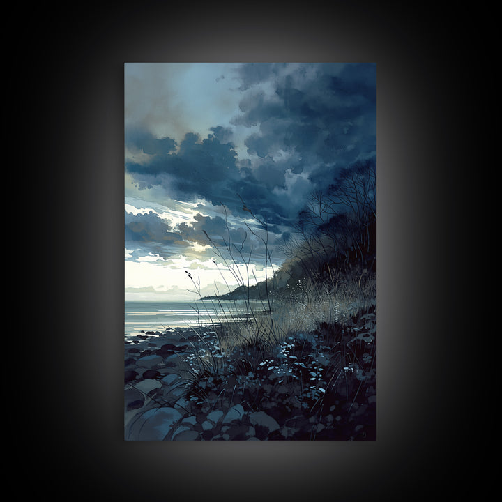Quiet Abstract Landscape Canvas Print, General Fine Art, Art Deco, Living Room Decor, Fine Art, Fine Art Print, GEN-2x3-81
