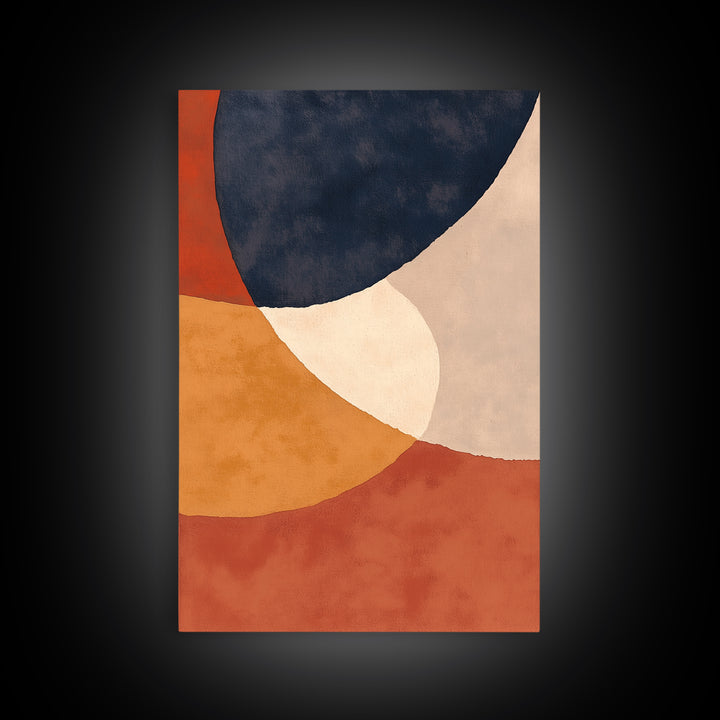 Warm Terracotta Abstract Canvas Print, General Fine Art, Digital Art, Living Room Decor, Fine Art, Art Nouveau, GEN-2x3-86