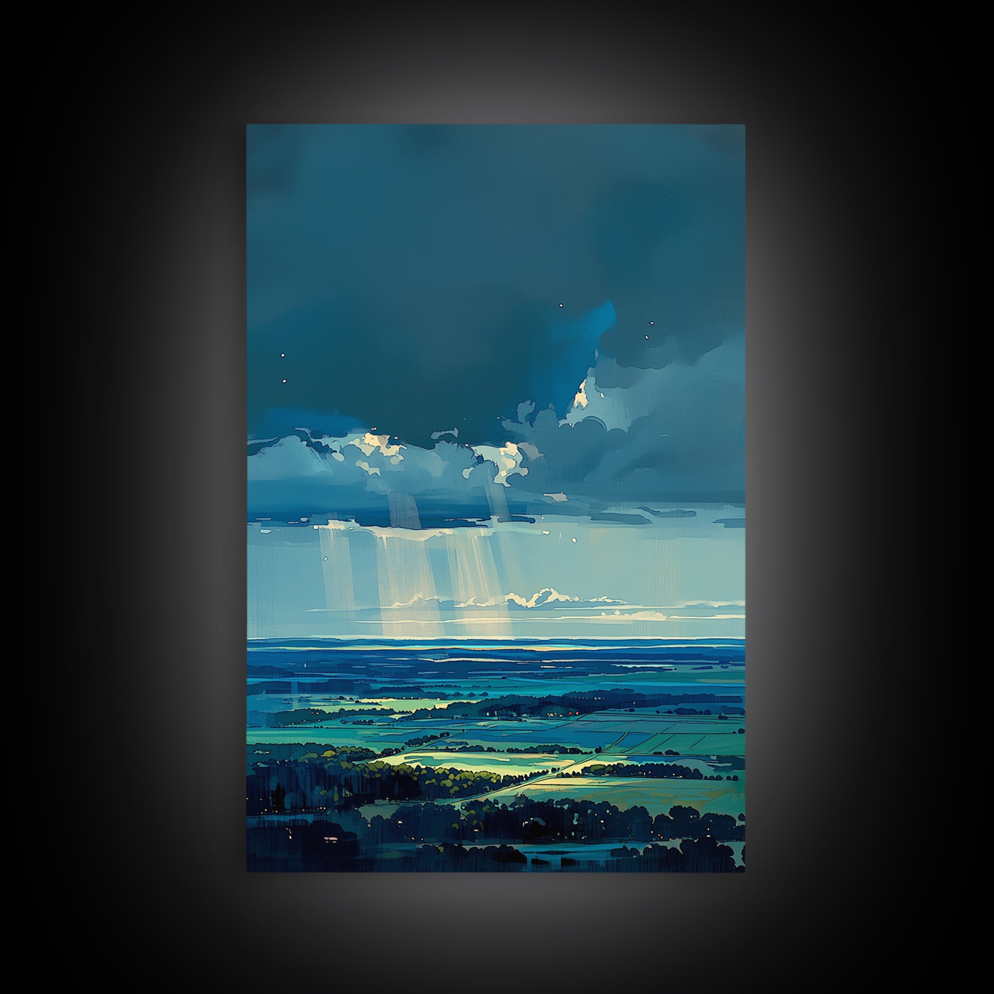 Quiet Abstract Landscape Canvas Print, General Fine Art, Art Prints, Living Room Decor, Fine Art, Wall Hanging, GEN-2x3-9