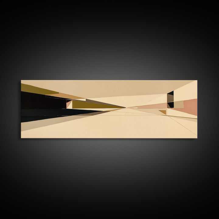 Modern Geometric Composition Framed Canvas Print, General Fine Art, Art Prints, Living Room Decor, Abstract Art, GEN-3x1-2